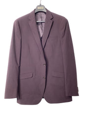 Kenneth Cole Reaction Mens Slim fit Suit Jacket Blazer 42 L Burgundy Wine