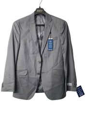 Kenneth Cole Reaction Mens Slim fit Suit Jacket Blazer 40 R Grey Stretch