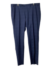 Perry Ellis Mens Modern fit Suit Dress Pants 39 / 33 Blue Plaid Stretch