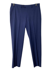 Perry Ellis Mens Modern fit Suit Dress Pants 37 / 33 Blue Solid Stretch