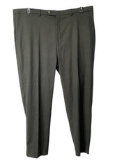 Nautica Mens Modern fit Suit Dress Pants 45 / 32 Olive Green Solid Stretch