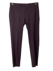 Kenneth Cole Reaction Mens Slim fit Suit Dress Pants 35 / 32 Wine Burgundy