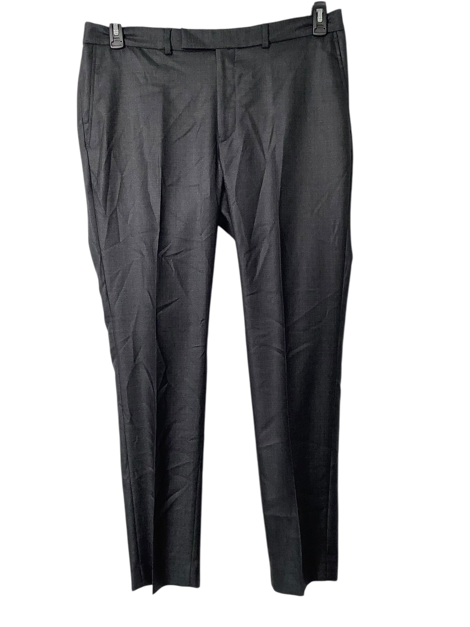 Kenneth Cole Reaction Mens Slim fit Suit Dress Pants 37 / 32 Gun Metal Grey