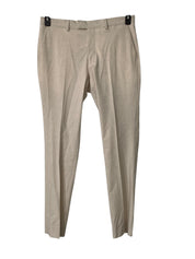 Nick Graham Mens Modern fit Suit Dress Pants 43 / 32 Beige Tan Solid Stretch