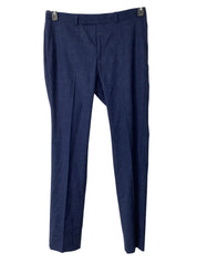 Kenneth Cole Reaction Mens Slim fit Suit Dress Pants 33 / 32 Blue Plaid Stretch