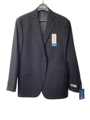 Kenneth Cole Reaction Mens Slim fit Suit Jacket Blazer 44 R Black Solid Stretch