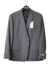 Perry Ellis Mens Modern fit Suit Jacket Blazer 44 S Grey Plaid Stretch