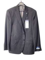 Hart Schaffner Marx Mens Regular fit Suit Jacket Blazer 44 S Black Solid Stretch
