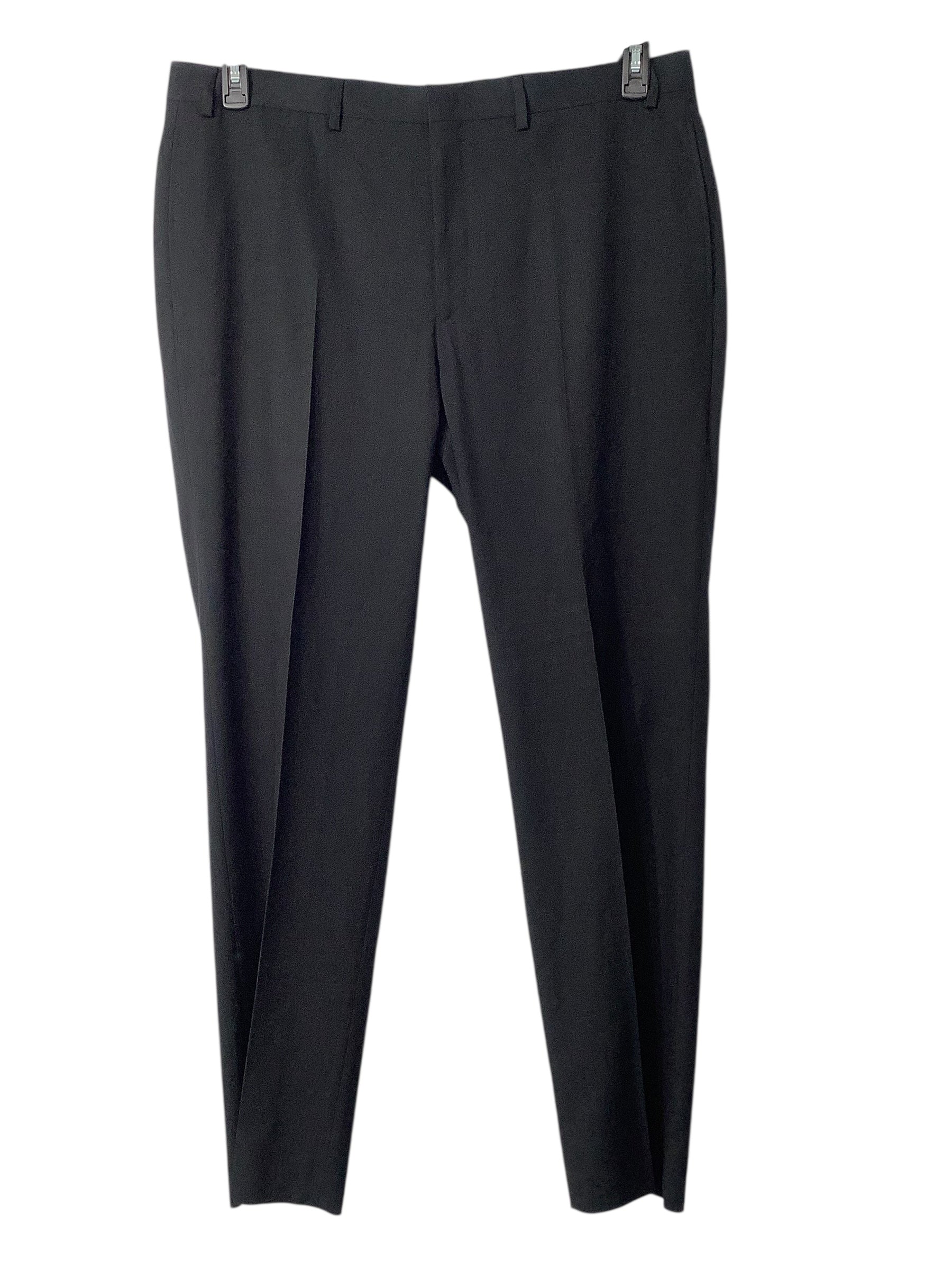 Marc New York Mens Modern fit Dress Suit Pants 37 / 33 Black Solid Stretch