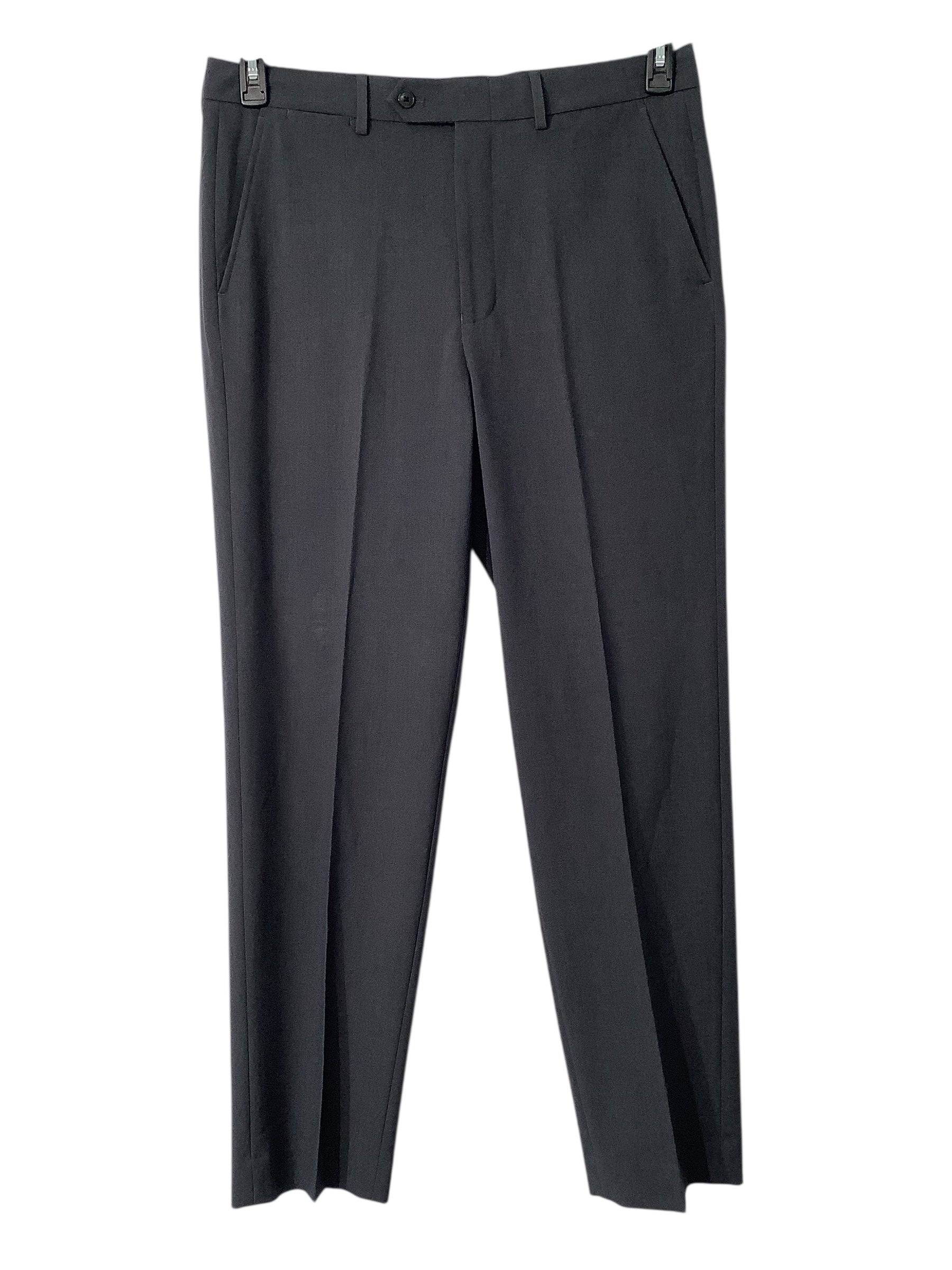 Nautica Mens Modern fit Suit Dress Pants 34 X 30 Charcoal Grey Solid Stretch