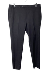 Van Heusen Mens Modern fit Suit Dress Pants 39 / 34 Black Solid Stretch