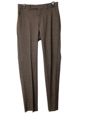 Kenneth Cole Reaction Mens Slim fit Suit Dress Pants 29 / 32 Brown Check Stretch