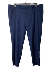 Nautica Mens Modern fit Suit Dress Pants 47 / 32 Blue Birdseye Stretch