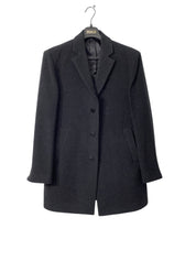 Calvin Klein Mens Prosper Slim Fit Overcoat Coat 42R Charcoal Grey Solid