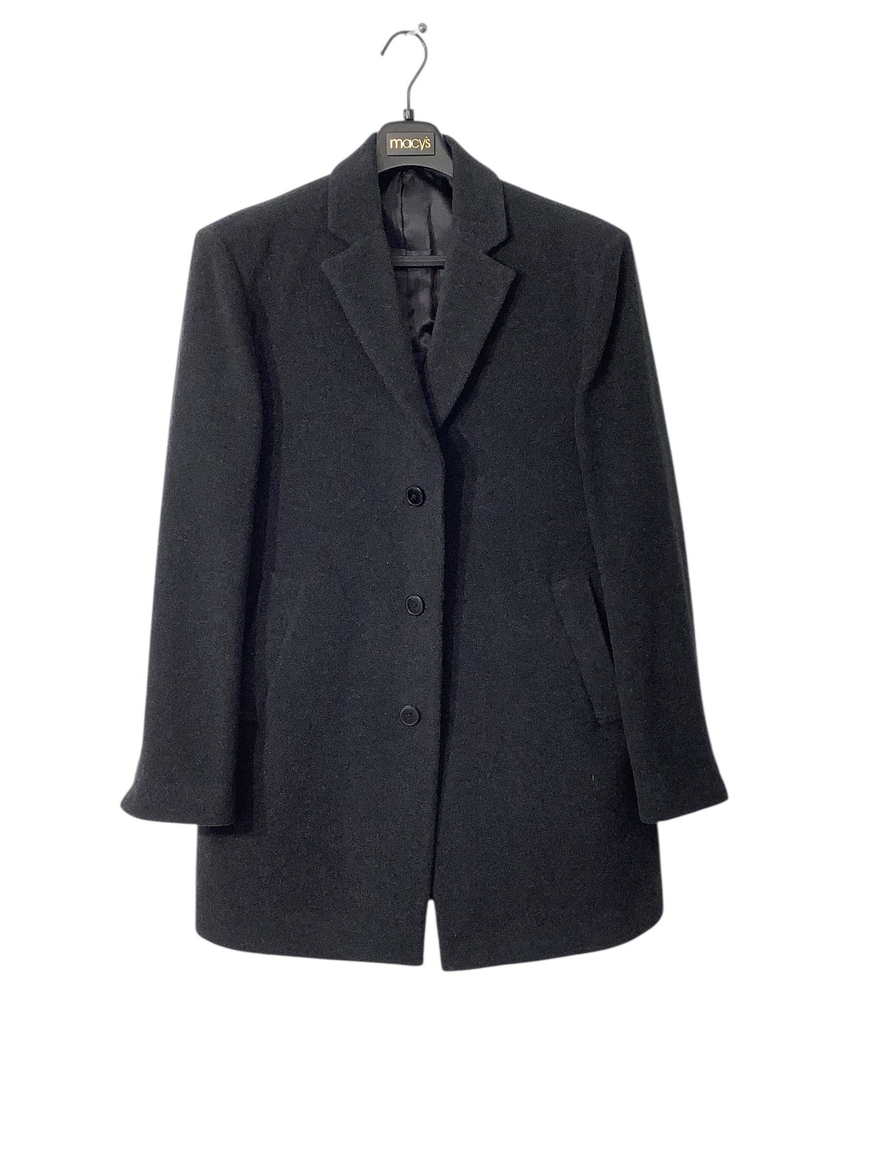 Calvin Klein Mens Prosper Slim Fit Overcoat Coat 42R Charcoal Grey Solid