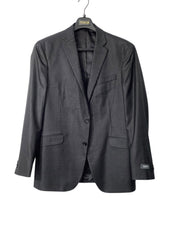 Kenneth Cole Reaction Mens Slim Suit Jacket Blazer 46 L Gun Metal Grey Stretch