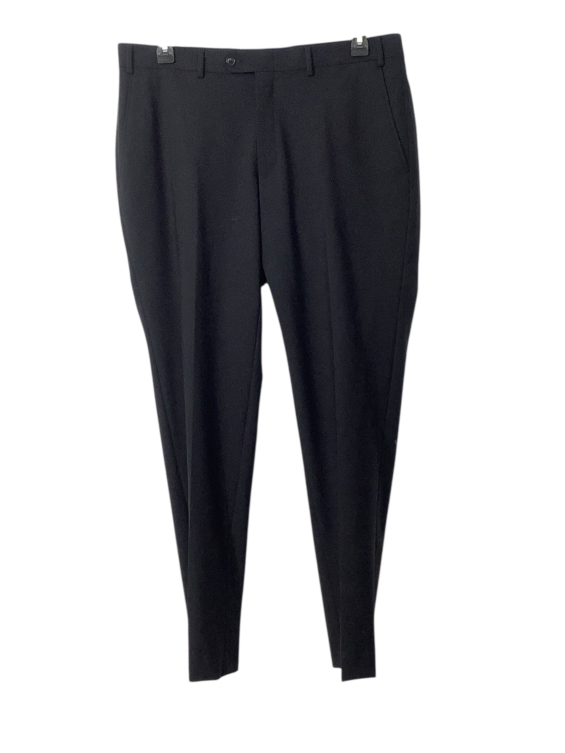 Bar iii Mens Slim fit Dress Suit Pants 36 / 32 Black Solid Stretch