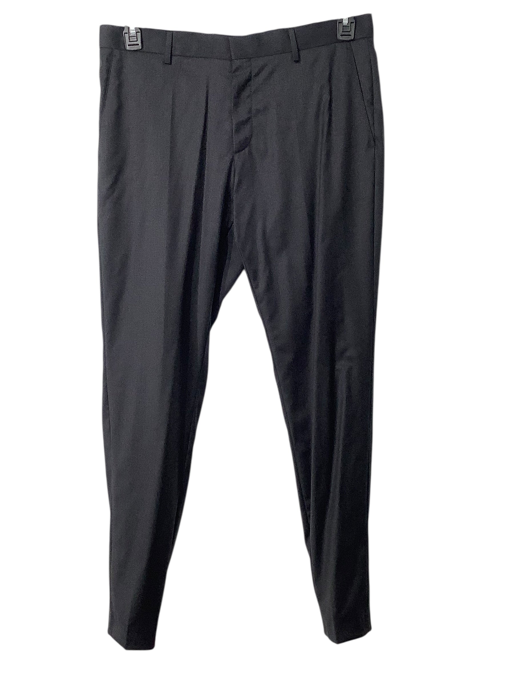 Hugo Boss Mens Modern fit Suit Dress Pants 36 / 32 Charcoal Grey Solid Stretch