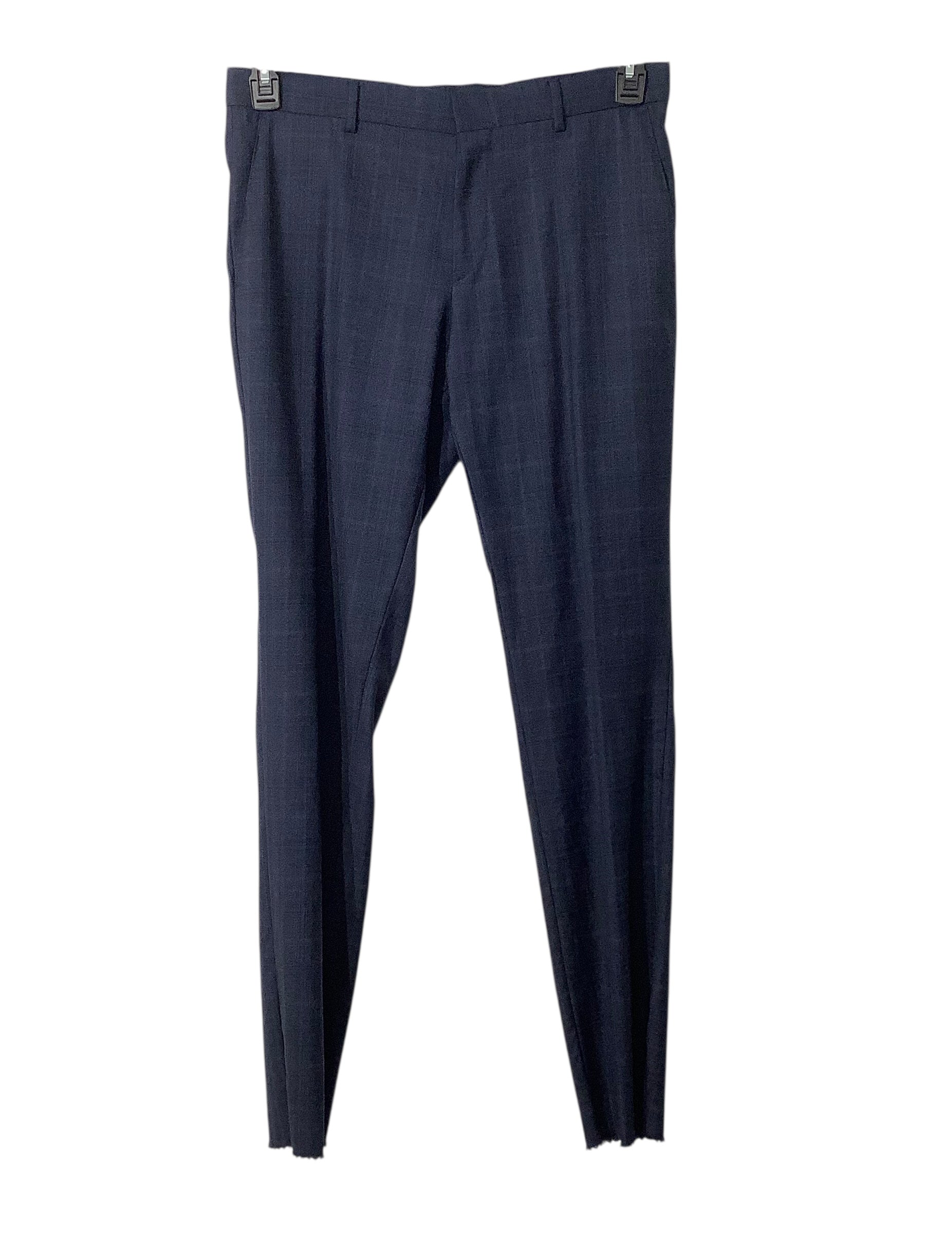 Hugo Boss Mens Modern fit Suit Dress Pants 34 Waist Blue Plaid Stretch