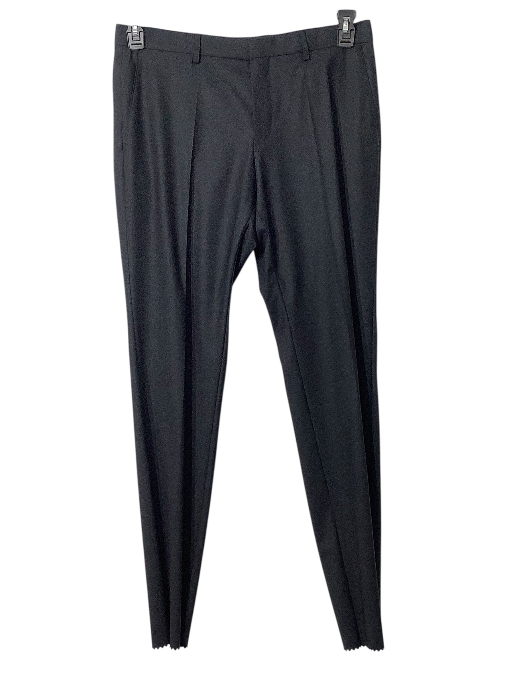Hugo Boss Mens Modern fit Suit Dress Pants 34 Waist Black Check Stretch