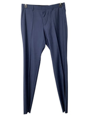 Hugo Boss Mens Slim fit Suit Dress Pants 36 Waist Blue Solid Stretch