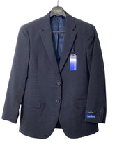 Nautica Mens Modern fit Suit Jacket Blazer 40 R Blue Check Stretch