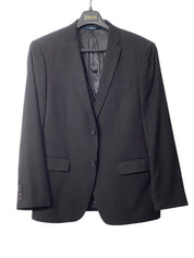 Perry Ellis Mens Slim fit Suit Jacket Blazer 42 R Black Solid Stretch
