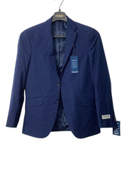 Kenneth Cole Reaction Mens Slim fit Suit Jacket Blazer 36 S Blue Solid Stretch