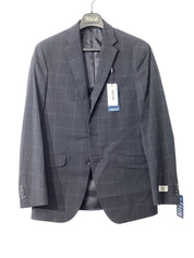 Kenneth Cole Reaction Mens Slim fit Suit Jacket Blazer 38 R Blue Plaid Stretch