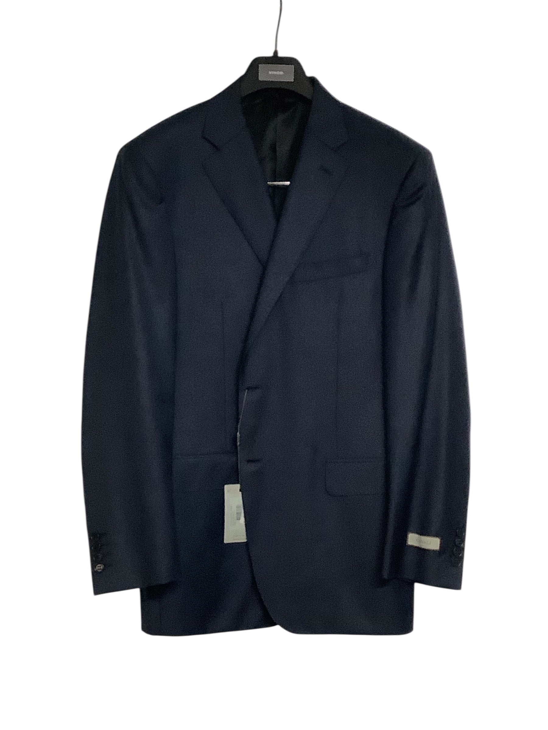 Canali Mens Siena Sharkskin Classic Fit Suit Jacket EU 54L US 44L Navy Blue