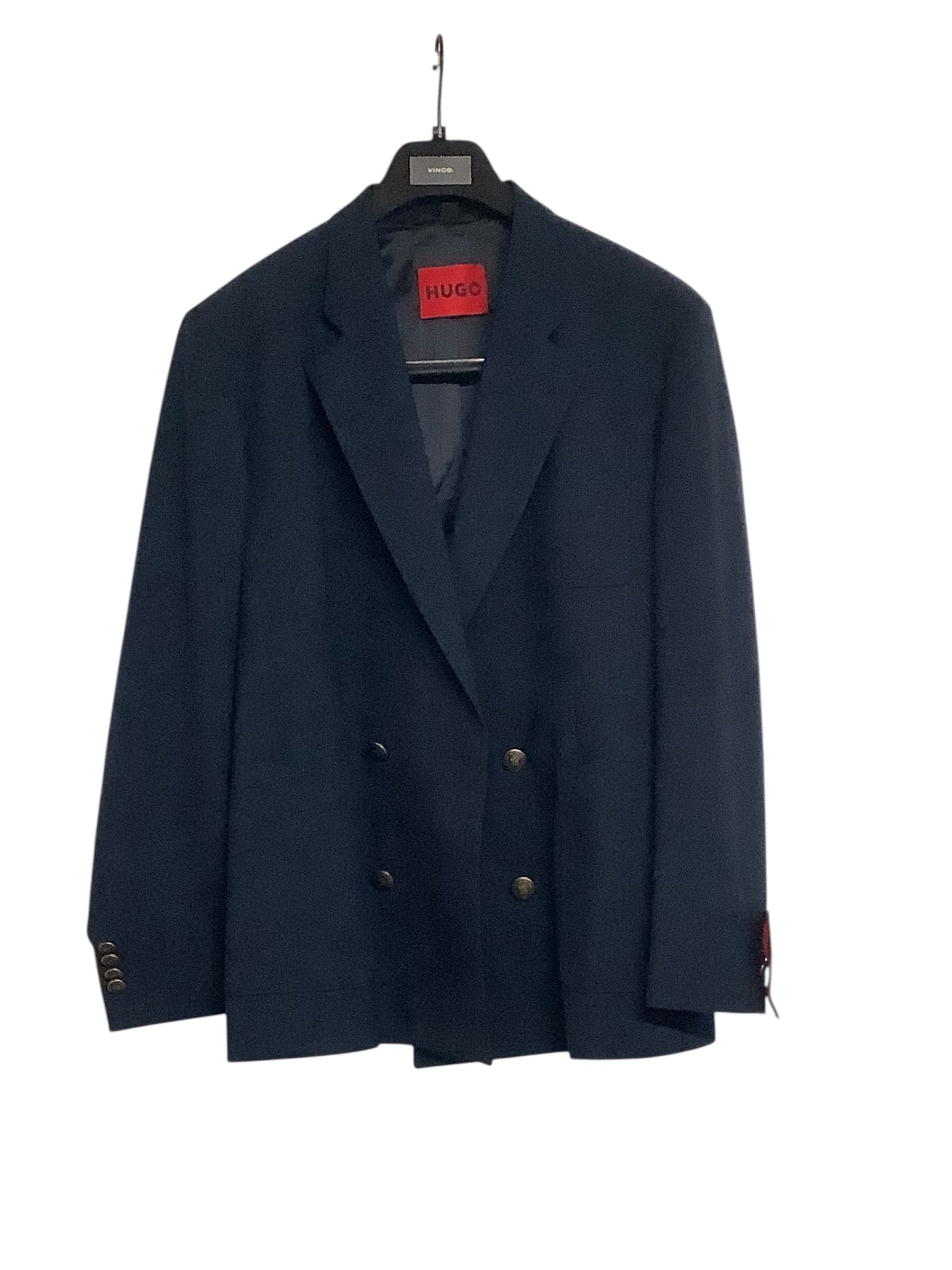 Hugo Boss Mens Modern fit Sport Coat Blazer 40 S Navy Blue Double Breasted