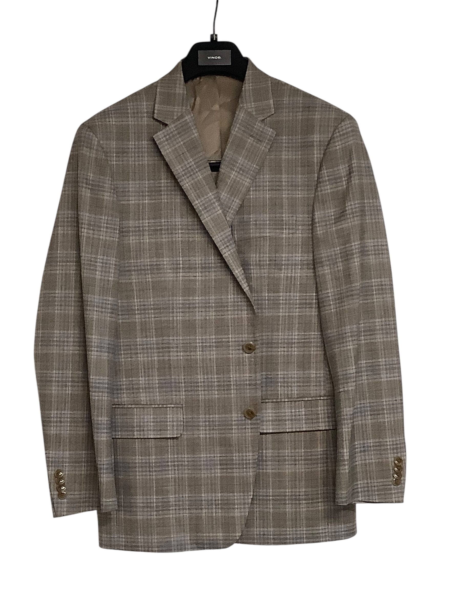 Michael Kors Mens Regular fit Sport Coat Blazer 42 R Grey Plaid Stretch