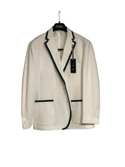 Tommy Hilfiger Mens Modern fit Sport Coat Blazer 46 S White W Green Trim Stretch