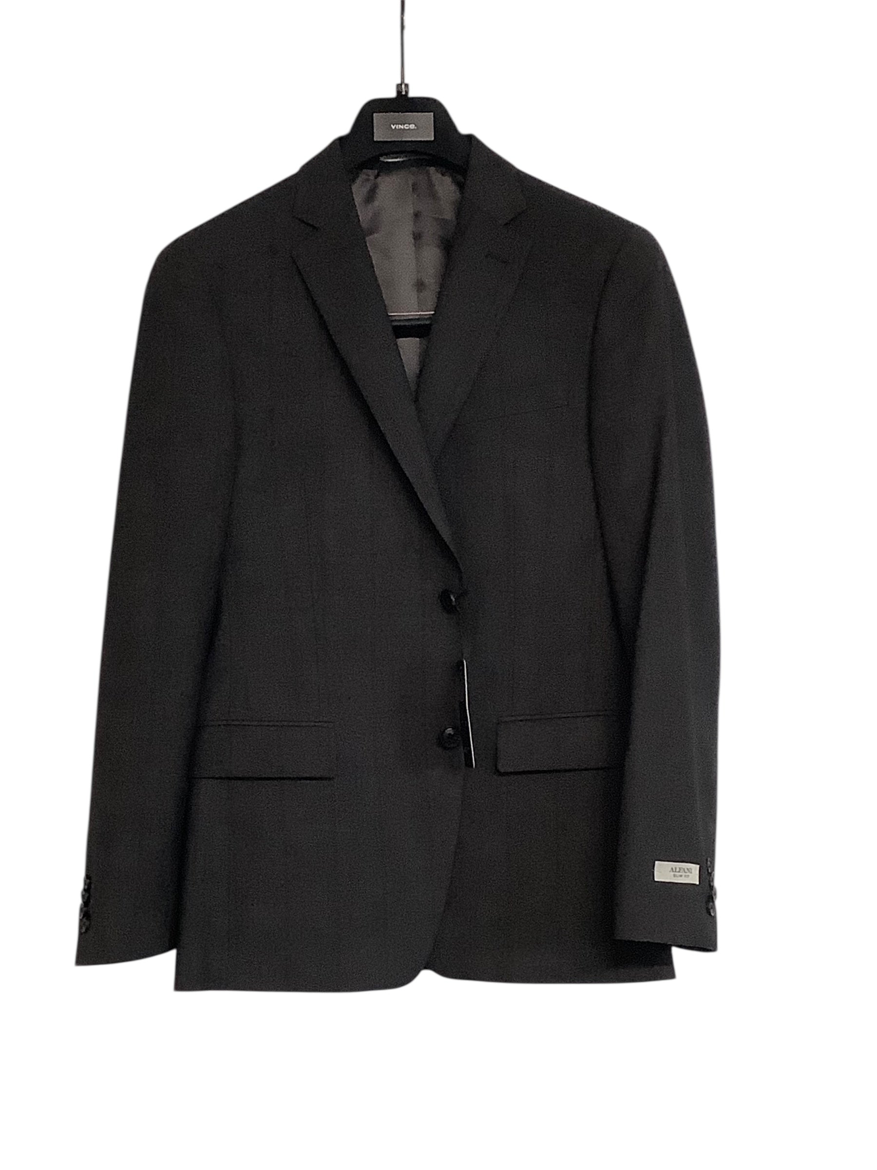 Alfani Mens Slim fit Sport Coat Blazer 38 R Grey / Red Windowpane Stretch