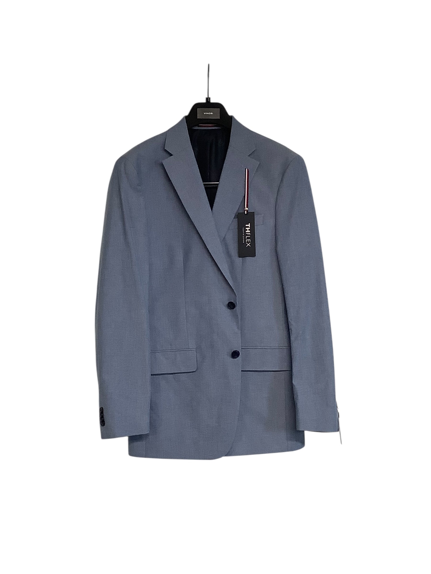 Tommy Hilfiger Mens Modern fit Sport Coat Blazer 38 R Blue Cotton Solid Stretch