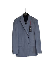 Tommy Hilfiger Mens Modern fit Sport Coat Blazer 40 L Blue Cotton Solid Stretch