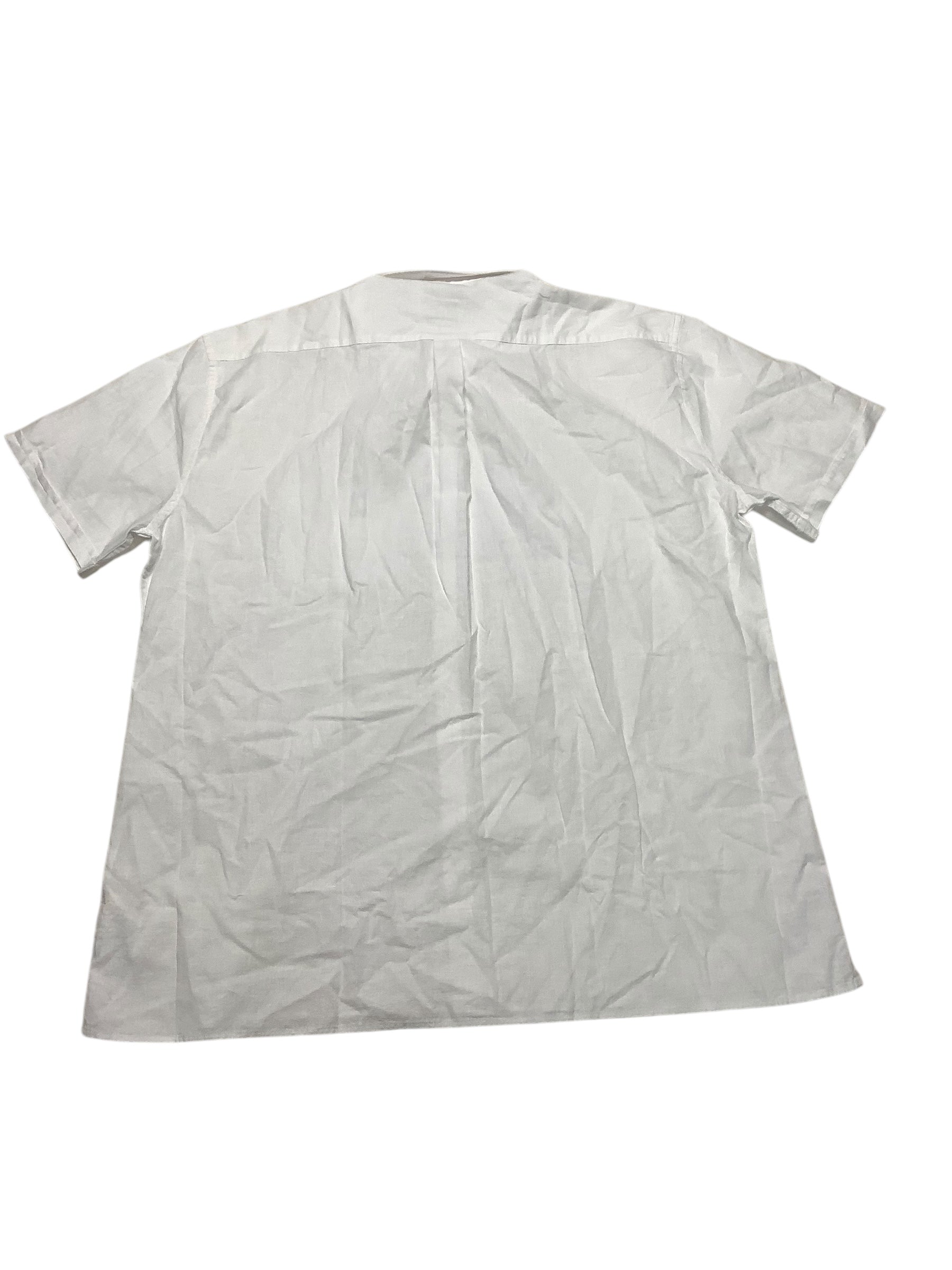 Barbour Mens Regular fit LINEN Short Sleeve Button-Up Shirt XXL White Solid