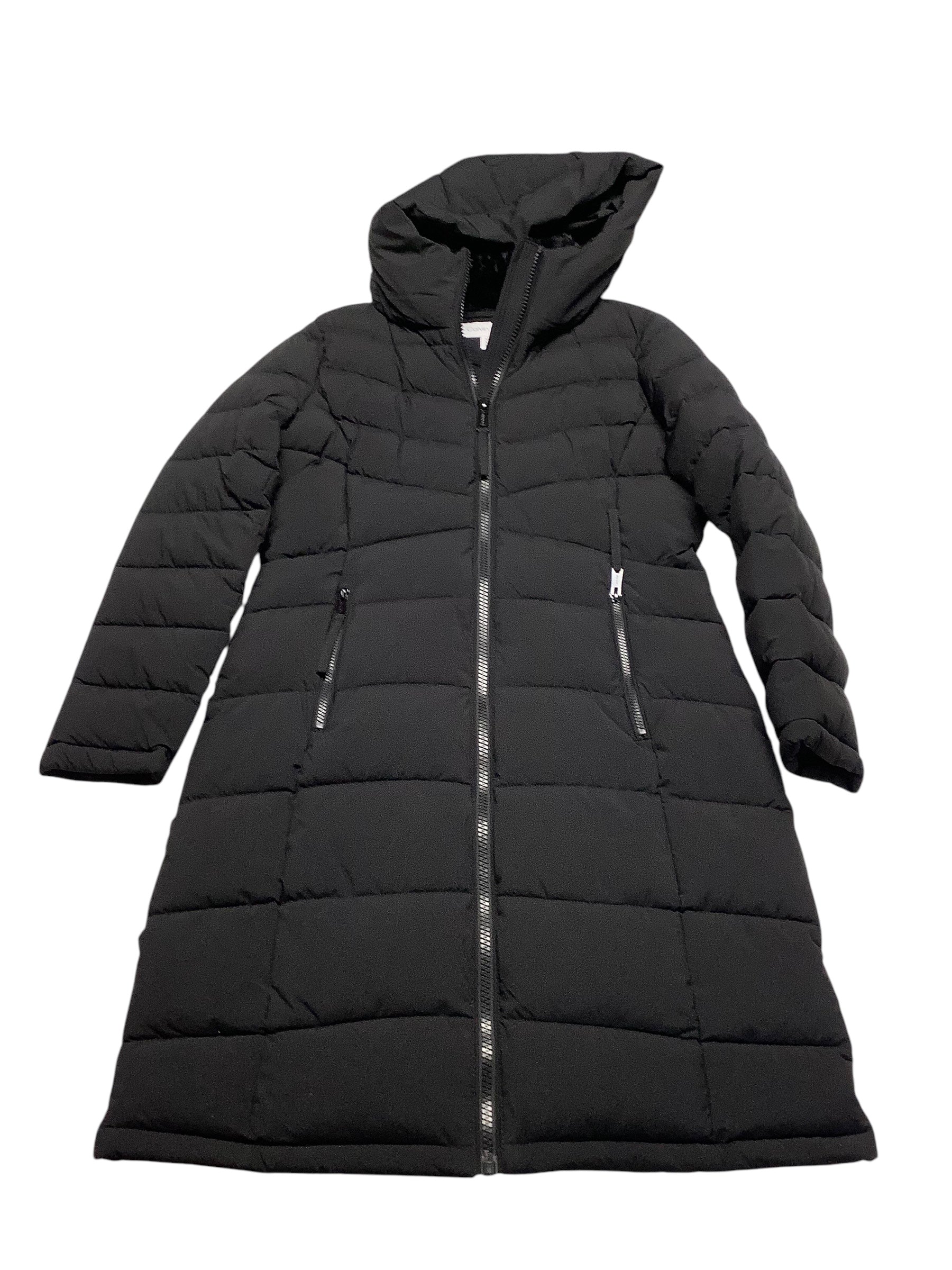 Calvin Klein Womens Puffer Jacket Coat Medium Black Solid