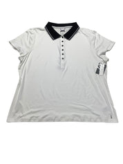 Bass Outdoor Women Regular fit Short Sleeve Polo Shirt XXL White Solid