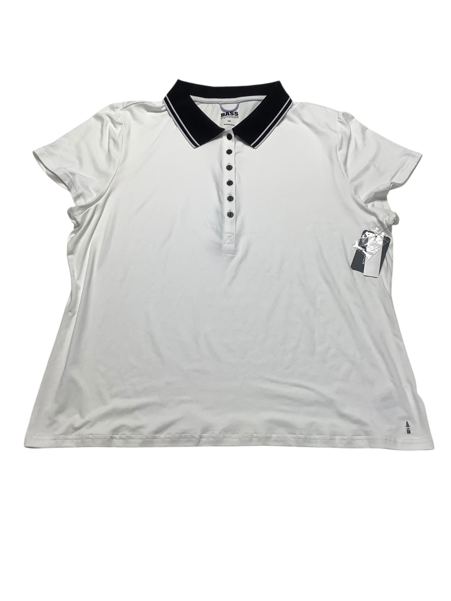 Bass Outdoor Women Regular fit Short Sleeve Polo Shirt XXL White Solid