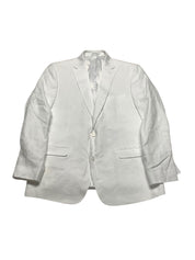 Bar III Mens Slim fit Sport Coat Blazer 44 R White Solid Linen