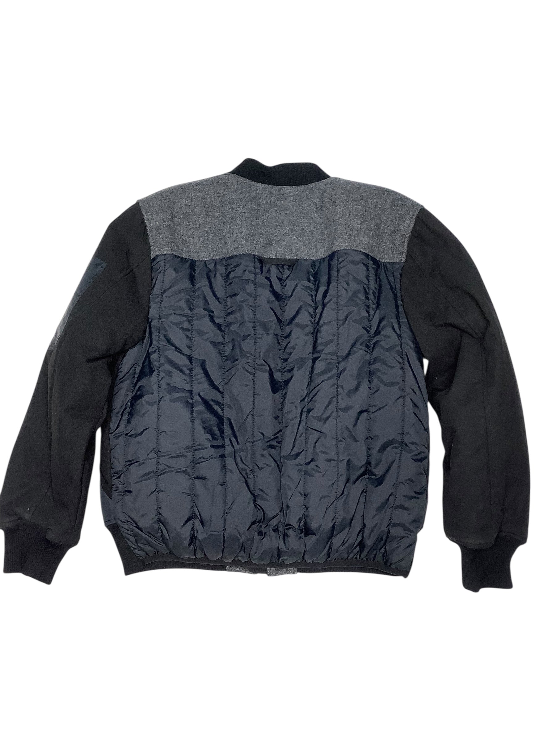 Bass Outdoor Mens Regular fit Mixed Media Bomber Jacket Coat Small Black Solid