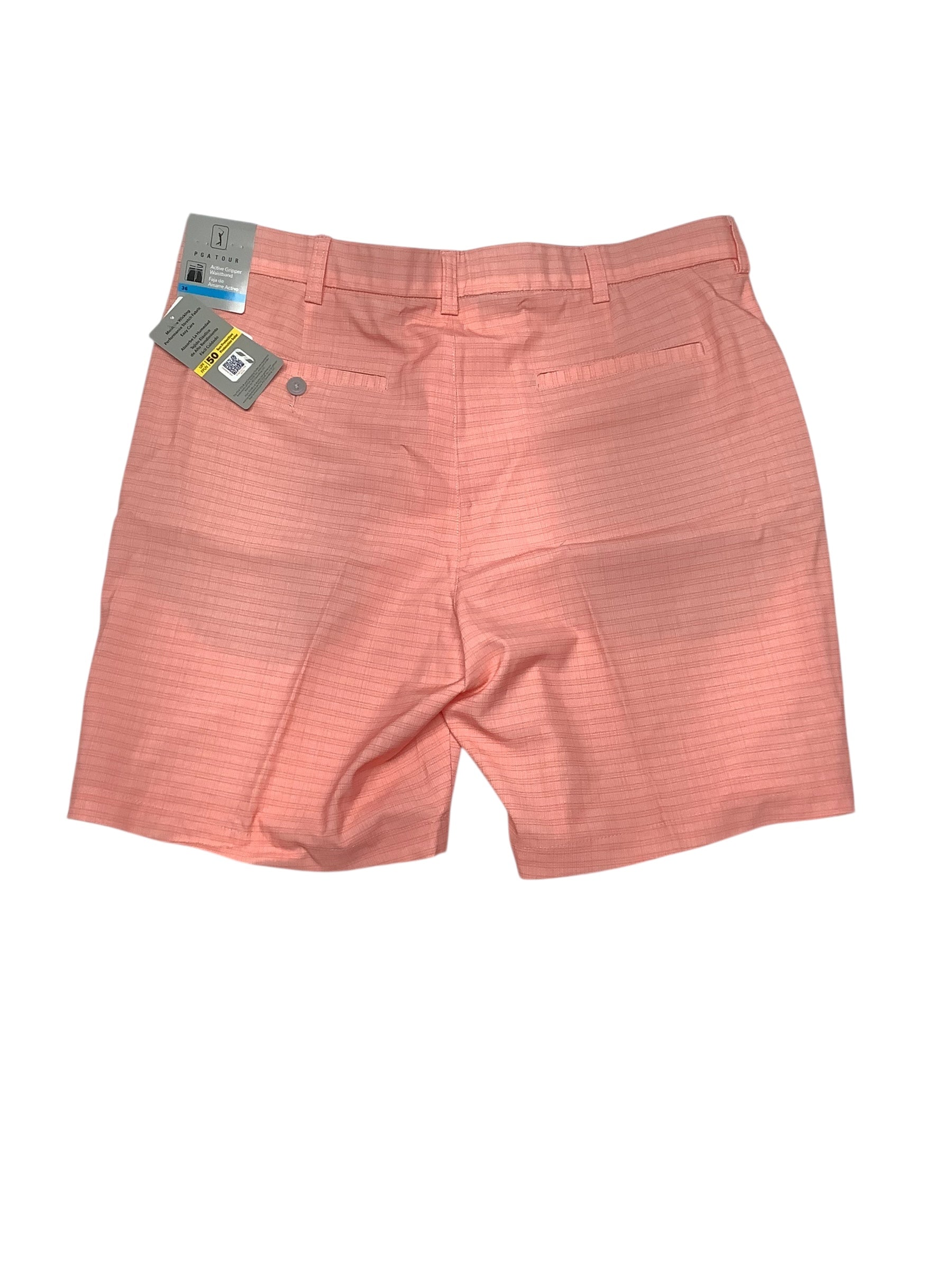 Pga Tour Mens Regular fit Golf Shorts 30 / 8 Pink Plaid