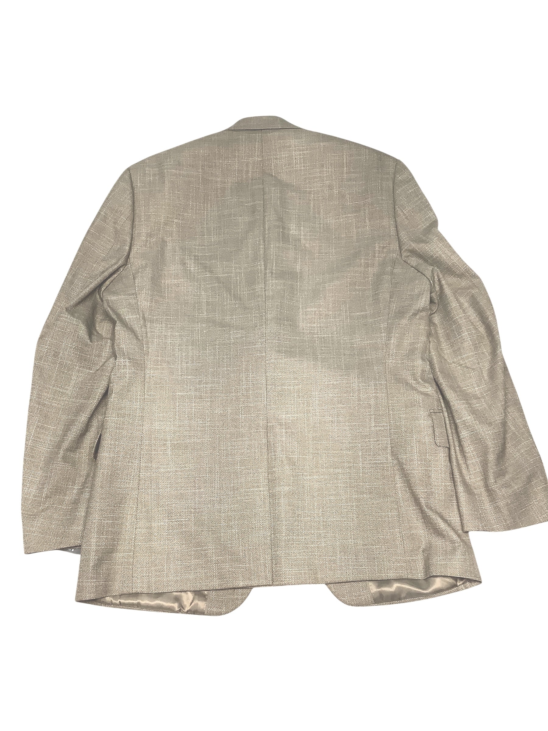 Michael Kors Mens Classic fit Sport Coat Blazer 42 L Beige Solid Stretch