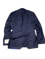 Alfani Mens Slim fit Tuxedo Jacket Blazer 40 L Navy Blue Argyle/Diamond Stretch