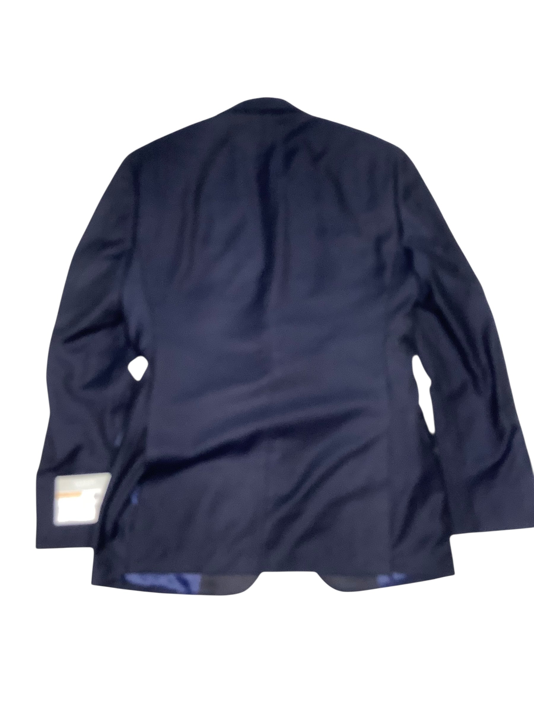 Alfani Mens Slim fit Tuxedo Jacket Blazer 40 L Navy Blue Argyle/Diamond Stretch