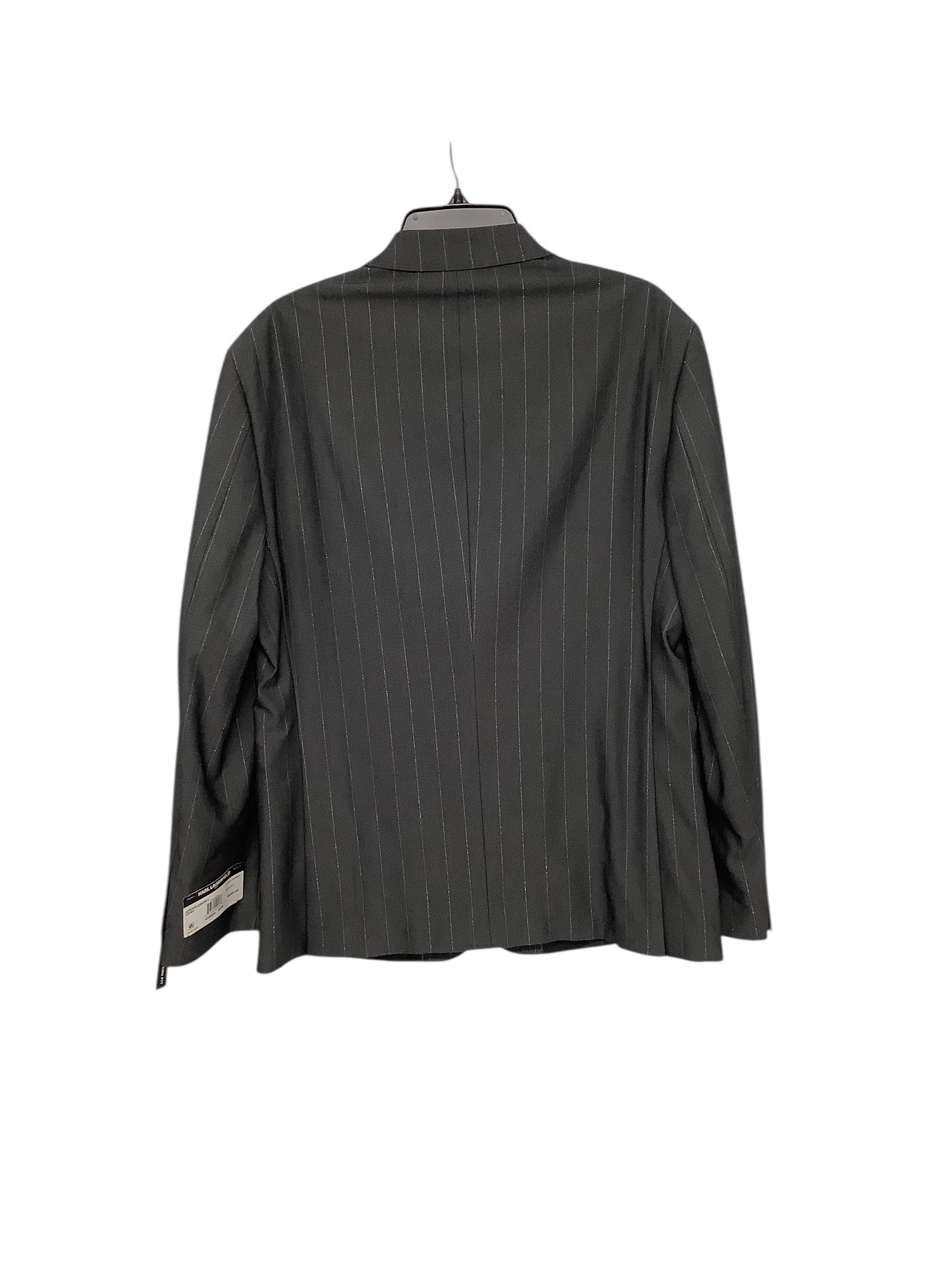 Karl Lagerfeld Mens Modern fit Suit Jacket Blazer 42 R Grey Metallic Striped