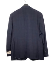 DKNY Mens Modern fit Suit Jacket Blazer 44 R Navy Blue Plaid Stretch
