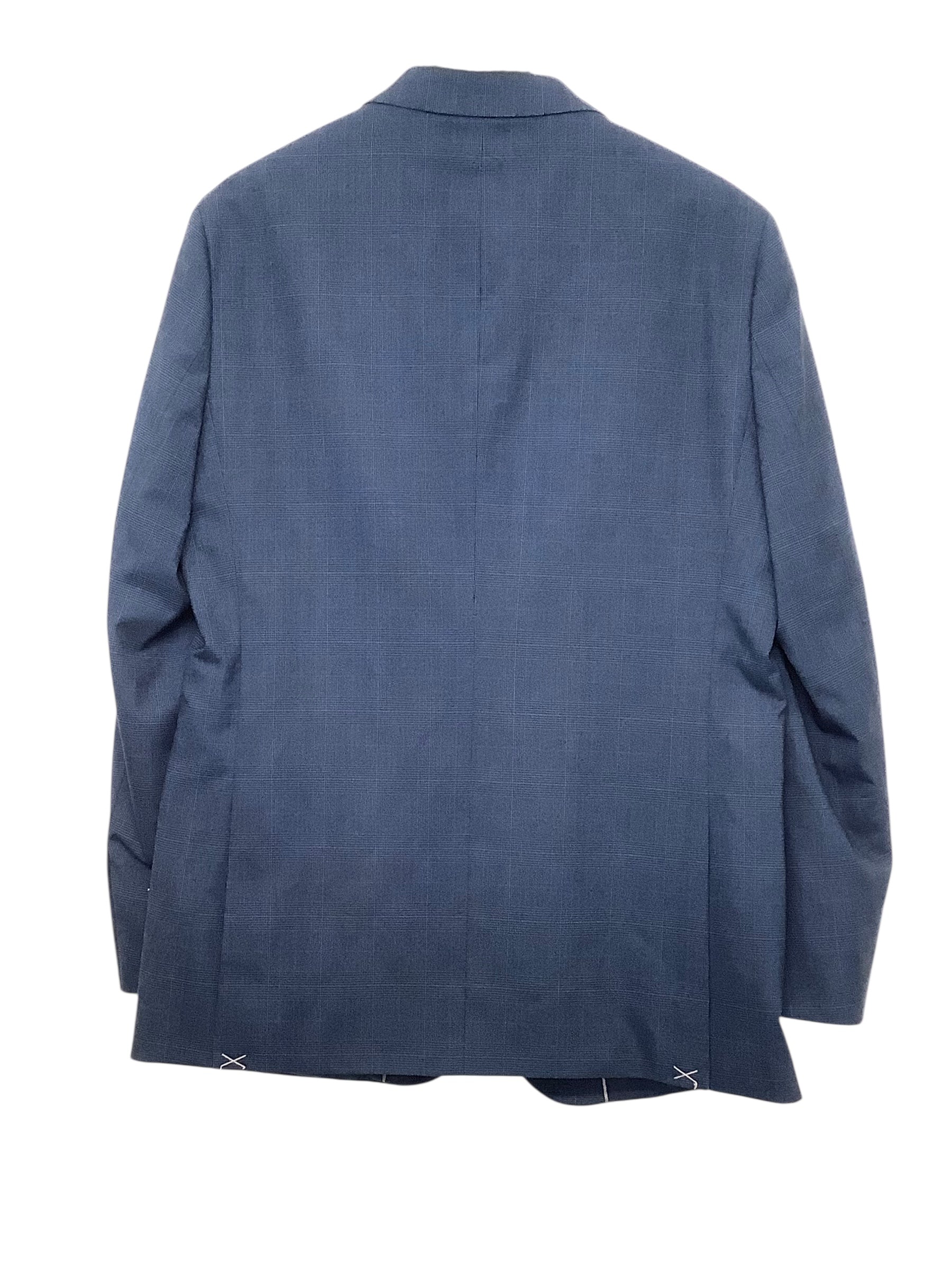 Nautica Mens Modern fit Suit Jacket Blazer 36 S Blue Plaid Stretch