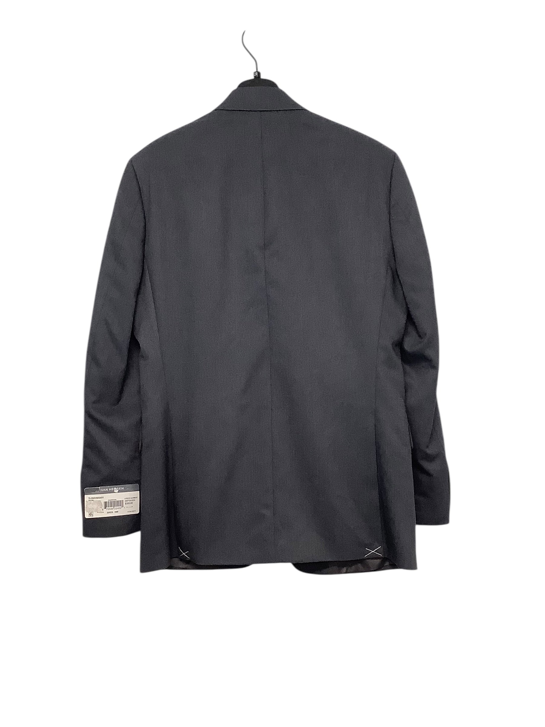 Van Heusen Mens Slim fit Suit Jacket Blazer 36 R Charcoal Grey Solid Stretch